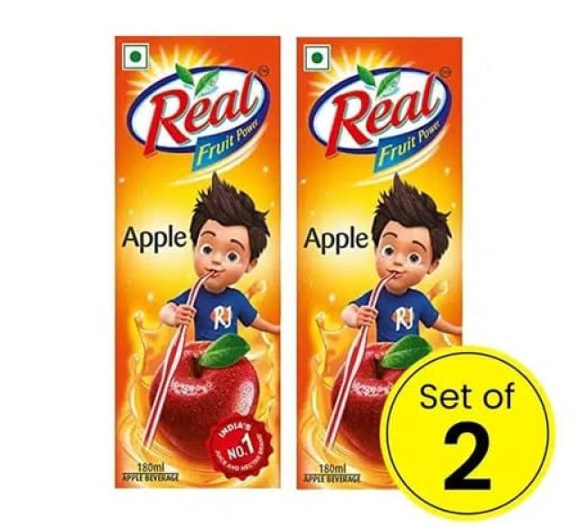 Real Lichi Juice 2X180 ml (Set Of 2)